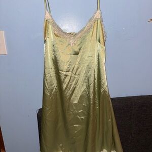 Princess Polly Green and White Backless Dress